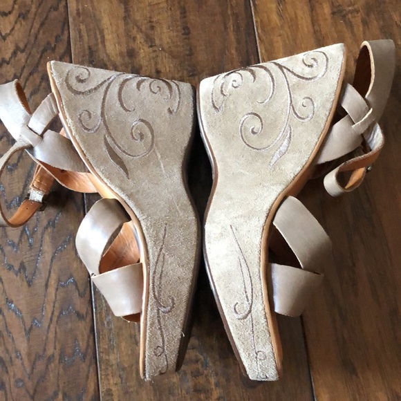 Kork Ease Leather Wedge Sandals - Picture 3 of 6